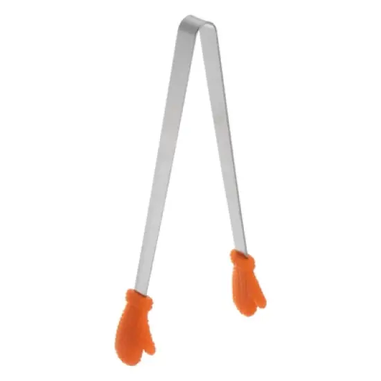 Unique Bargains Stainless Steel Tiny Gloves Shape Cooking Kitchen Food Tongs image {12}
