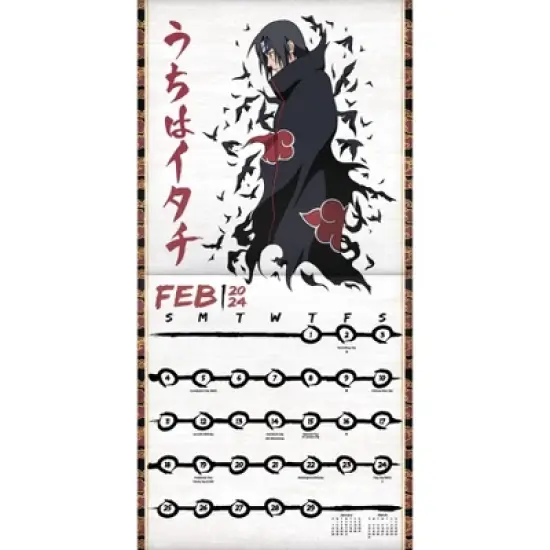 Trends International Inc. 2023-24 Wall Calendar 12"x12" Naruto Shippuden image {2}