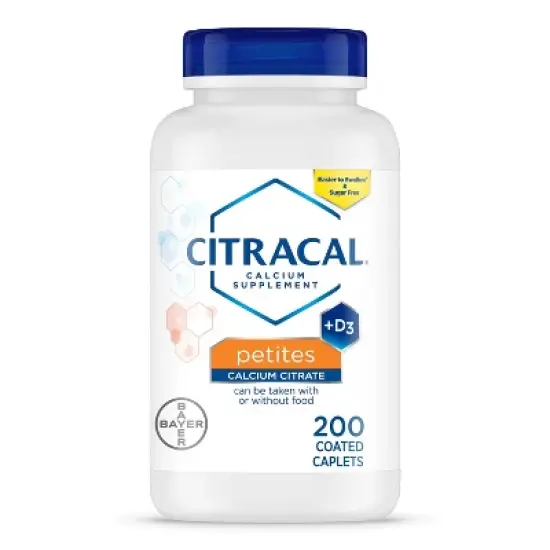 Citracal Petites Calcium Supplement with Vitamin D3, Dietary Supplement for Bone Health Support Coated Caplets - 200ct image {6}