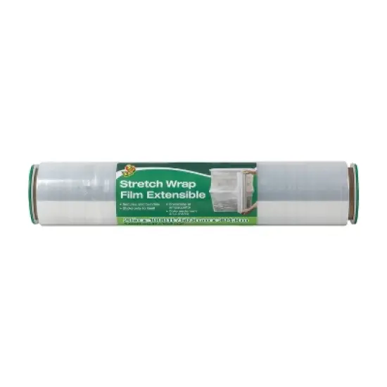 Duck 20"x1000ft Stretch Wrap Clear: Plastic Wrap for Moving, Furniture Protection, Packaging Wrap, 4.5 lbs, 21.06" Width image {7}