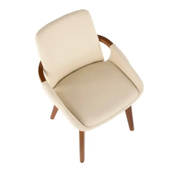Cosmo Mid-Century Modern Chair Cream/Walnut - LumiSource image {6}
