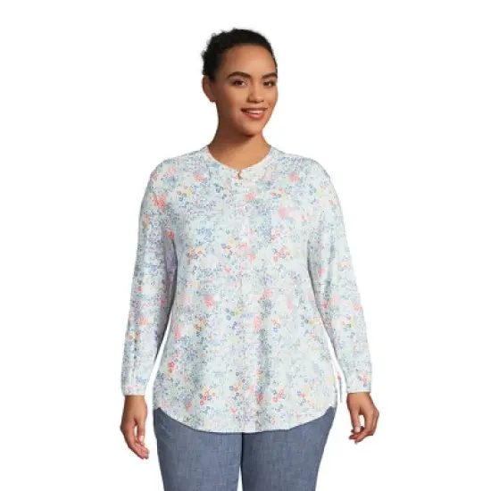 Lands' End Women's Long Sleeve Jersey A-line Tunic image {2}