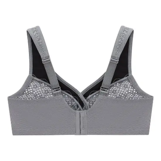 Glamorise Womens MagicLift Moisture Control Wirefree Bra 1064 Gray Heather image {4}