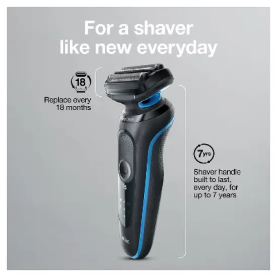 Braun Series 5-5018s Men's Rechargeable Wet & Dry Electric Foil Shaver image {9}