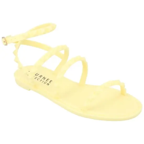 Journee Collection Womens Saphira Multi Strap Studded Jelly Sandal image {14}
