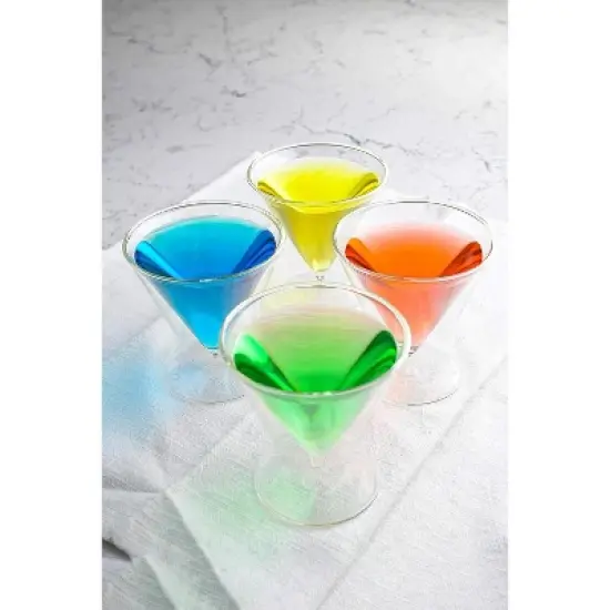 LEMONSODA Double-Walled Stemless Martini Glasses  - 8oz image {4}