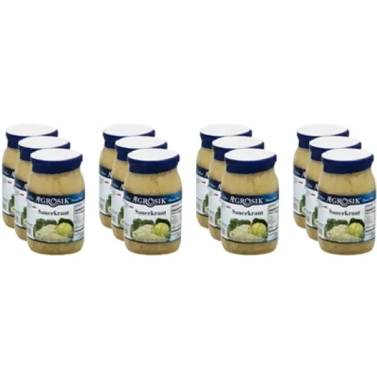 A Grosik Sauerkraut - Case of 12 - 33 oz image {2}