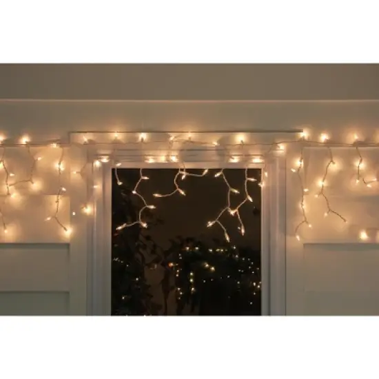 Northlight Mini Icicle Incandescent Christmas Lights - Clear - 8.75' White Wire - 150ct image {1}