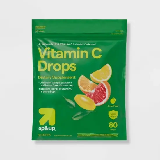 Vitamin C Supplement Drops - Citrus - 80ct - up&up&trade; image {3}