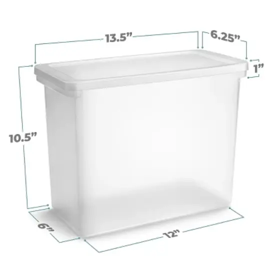 Sorbus Stationery File Box - Binder & Notebook Bin with Lid image {2}
