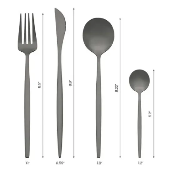 REGALWOVEN 20 Pcs Stainless Steel Mirror Polished Comfortable Handle Serving Sets image {1}