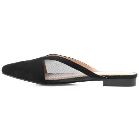 Journee Collection Womens Reeo Slip On Pointed Toe Mules Flats image {1}