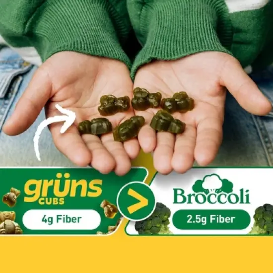 Gr&uuml;ns Kids' Sugar-Free Superfoods Greens Gummies - 72ct/12 Servings image {6}