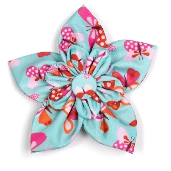 The Worthy Dog Butterflies Flower Adjustable Collar Attachment Accessory image {3}