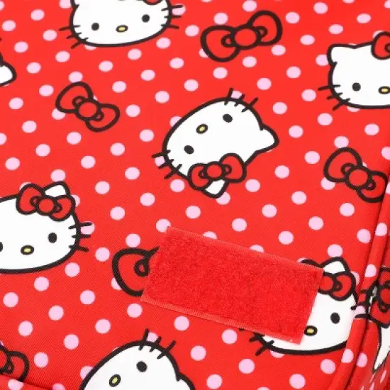 Hello Kitty Character Face & Bows Red 8.2&rdquo; Folding Hanging Toiletry Kit image {4}