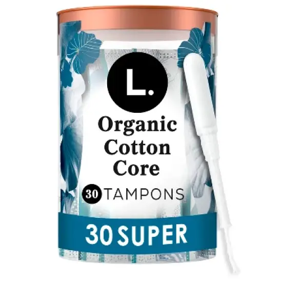 L . Organic Cotton Full Size Tampons - Super - 30ct image {14}