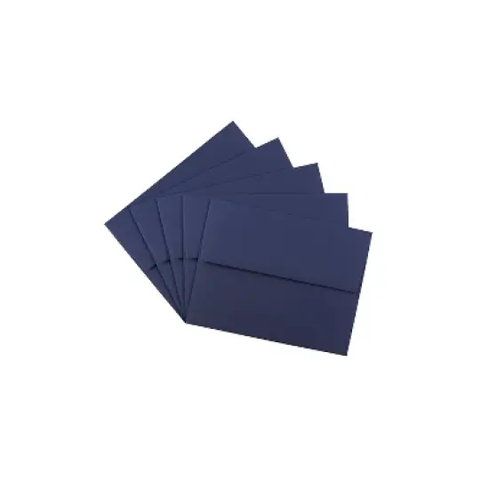JAM Paper A2 Invitation Envelopes 4.375 x 5.75 Navy Blue LEBA617 image {2}