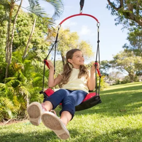 HearthSong - 2-in-1 BungeeBounce Tree Swing for Kids with Hanging Rings, 64"L x 24"W, Holds Up To 115 lbs. image {1}