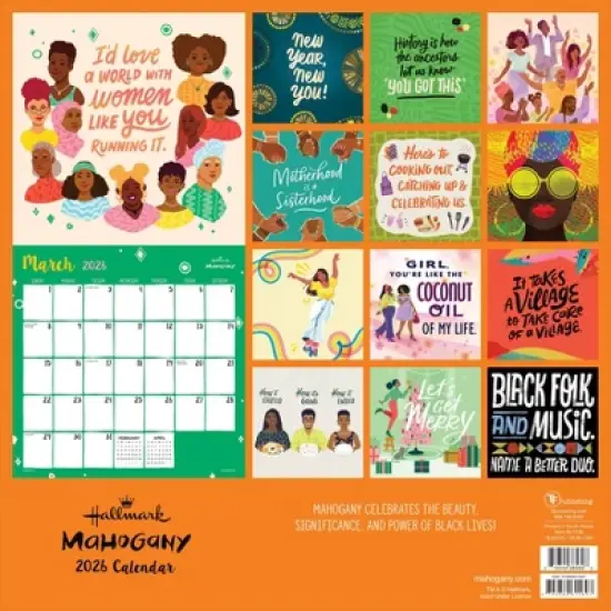 TF Publishing 13.5"x14.5" 2026 Mahogany Wall Calendar image {4}