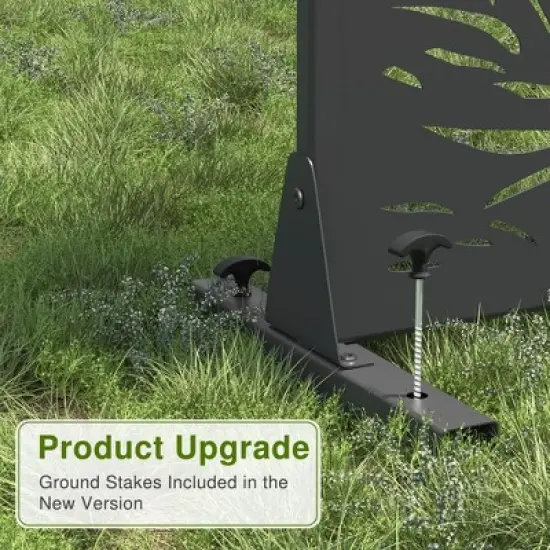 PexFix Metal Freestanding Privacy Screen Garden Fence For Deck Patio Balcony Outdoor Privacy Panel Star Design image {6}