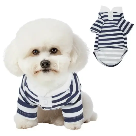 Unique Bargains Dog Clothes Navy Blue 1 Pc image {8}