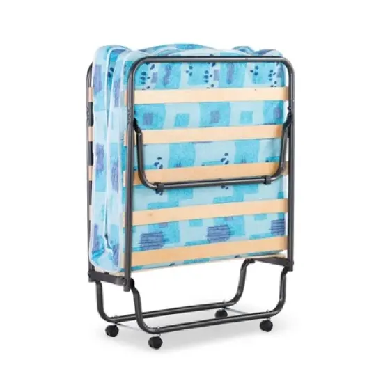 Twin Roma Folding Bed Blue - Linon image {5}