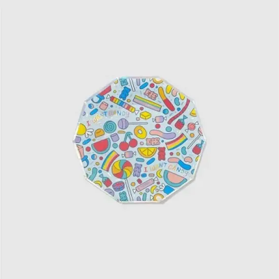 I Want Candy Small Plates (10 per pack) image {3}