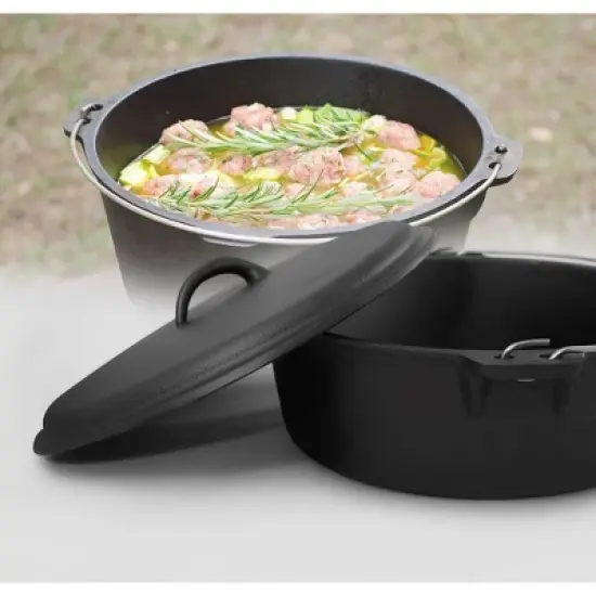 EXCELSTEEL 446 8.25QT CAMP DUTCH OVEN WITH HANDLES image {3}