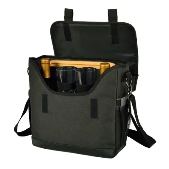 Picnic at Ascot Wine And Cheese Cooler w/ Table And Accessories - Charcoal Gray image {3}