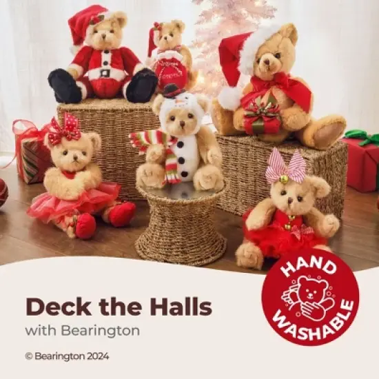 Bearington Jenny Jingles Christmas Ballerina Plush, 10 Inch Christmas Stuffed Animals for Kids, Ideal Christmas Teddy Bear Gift image {1}