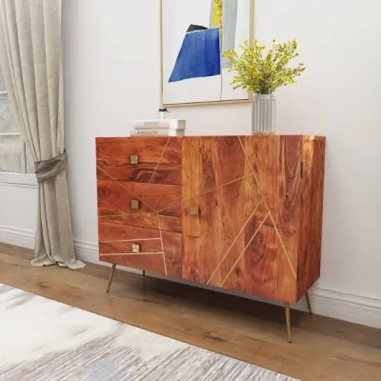 Modern Metal Buffet Brown - Olivia & May image {12}