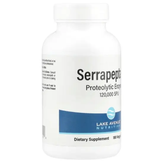 Lake Avenue Nutrition Serrapeptase, Proteolytic Enzyme, 120,000 SPUs, 180 Veggie Capsules image {4}
