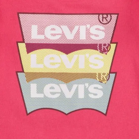 Levi's&reg; Baby Girls' Ruffle Sleeve Romper - Pink image {2}
