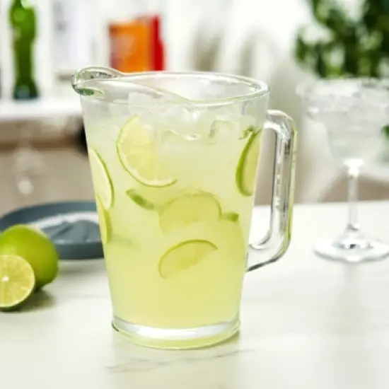 True Large Glass Pitcher with Handle, Mimosa Bar Supplies Party Serveware, Brunch Supplies Glass Serving Pitcher 60oz Set of 1 image {4}