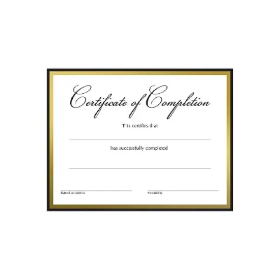 Great Papers Completion Certificates 8.5" x 11" White/Black/Gold 15/Pack (2020150) image {1}