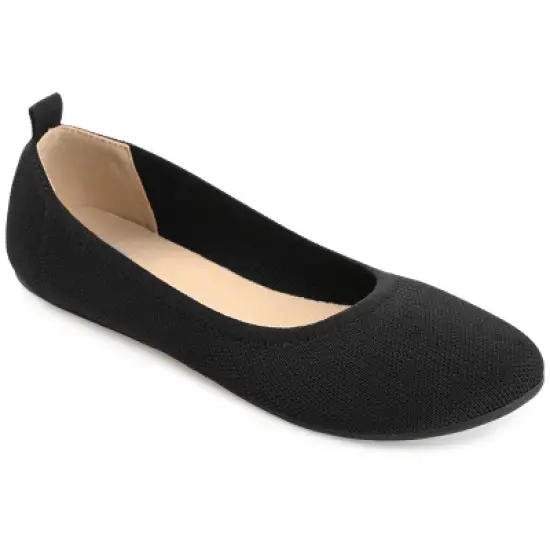 Journee Collection Womens Jersie Knit Foldable Round Toe Slip On Flats image {9}