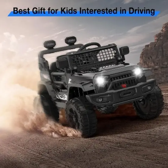 12V Kids Ride-On Truck Car, Electric Off-Road Vehicle with Parent Remote Control, 3 Speed, ASTM Certified Battery Powered Toy for Toddlers image {7}