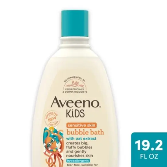 Aveeno Kids' Bubble Bath Wash with Oat Extract for Sensitive Skin - 19.2 fl oz image {6}