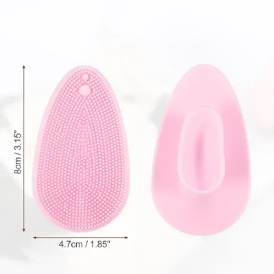 Unique Bargains Soft Plastic Silicone Cleansing Mask Brush Pink Blue 6Pcs image {1}