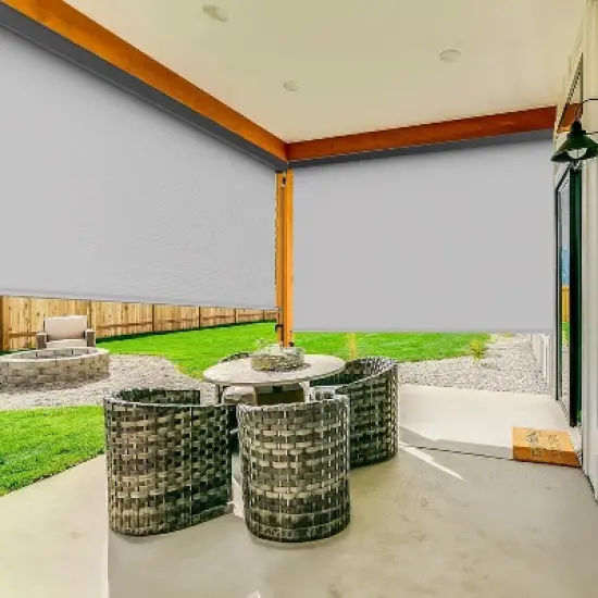 Heynemo Outdoor Roller Shades for Patio with Aluminum Valance, 420GSM New Material Patio Shade with 95% UV Blockout, Outdoor Blinds image {6}