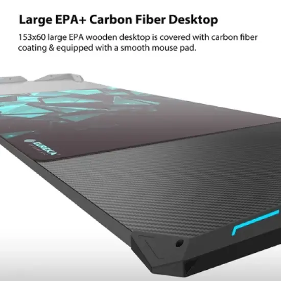 60x23 Gaming Desk with Z Shaped Legs,Black,25.20" D x 61.50'' W x 30.71" H image {3}