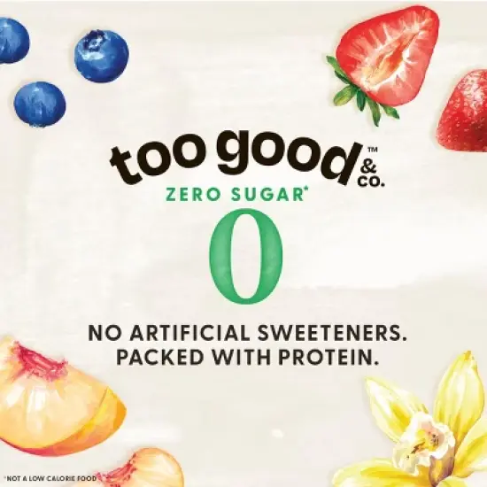 Too Good & Co. Zero Sugar Strawberry Yogurt - 5.3oz image {3}