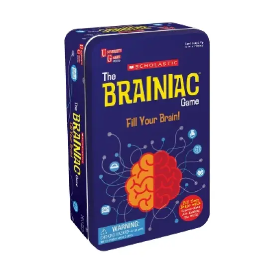 University Games Scholastic - The Brainiac Game Tin: Educational Memory Skills, 20-40 Min Playtime, 2-4 Players image {5}