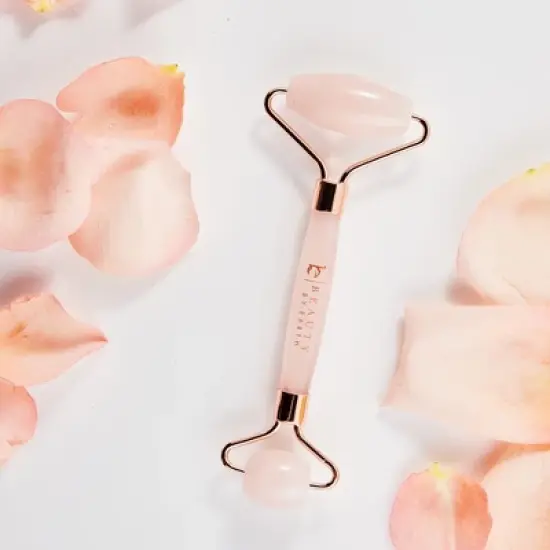 Beauty by Earth Rose Quartz Face Roller Skin Care Tools, Face Massager Roller image {4}