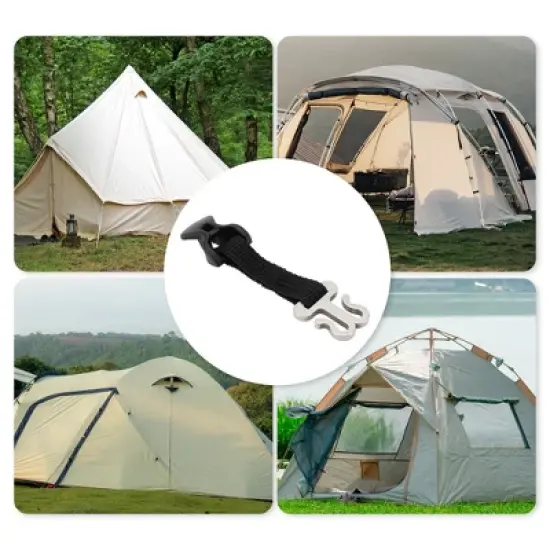 Unique Bargains Portable Tent Fixed Buckle Black 1 Pc image {5}