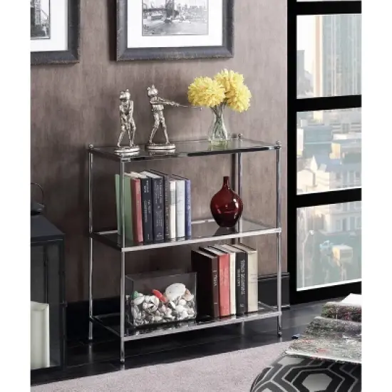 30.25" Royal Crest 3 Tier Bookcase Chrome  - Breighton Home image {6}