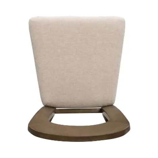 Set of 2 Elegant Wooden Dining Chairs with Chenille Upholstered Seat, Solid Rubberwood Frame - Christopher Knight Home image {9}