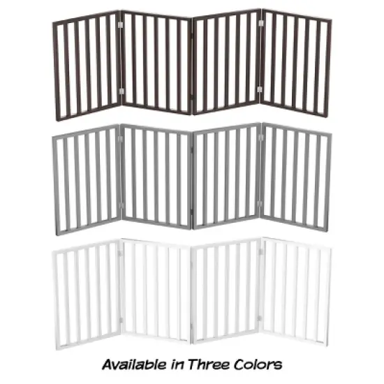 Pet Adobe Freestanding 4 Panel Folding Pet Gate image {1}