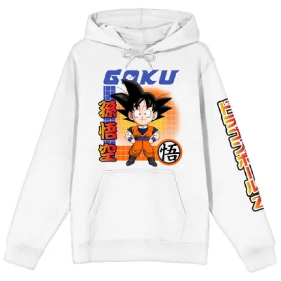 Dragon Ball Z Goku Chibi Character Art Adult White Graphic Hoodie image {4}