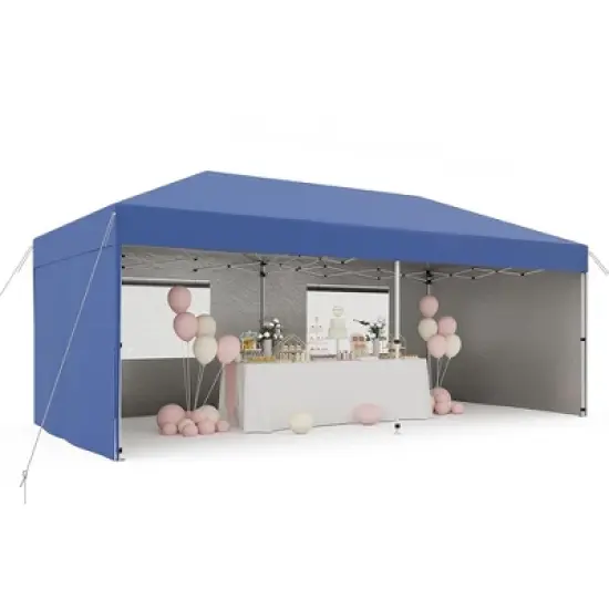 10'x 20' Pop up Canopy Tent with 210 D Oxford Fabric, Portable Instant Canopy with 4Pcs Sidewalls image {7}
